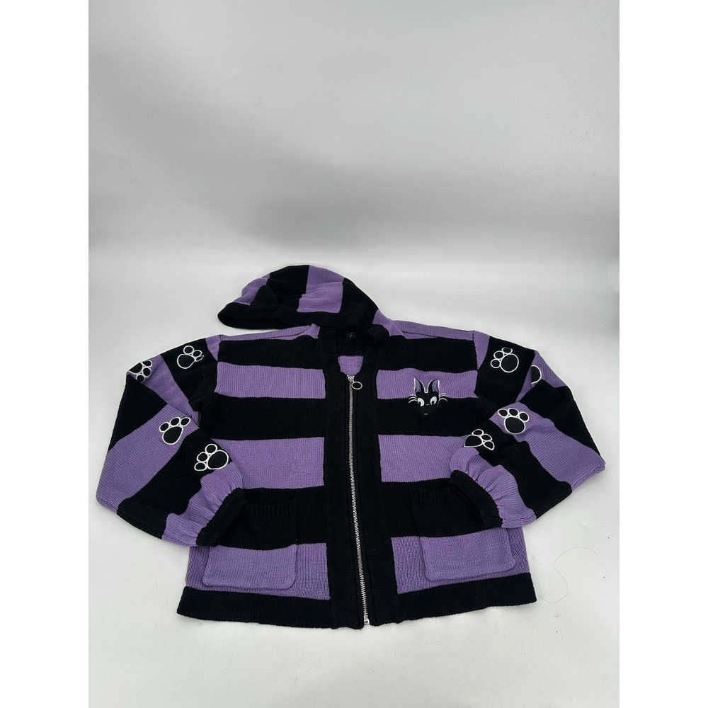 Studio Ghibli Kiki's Delivery Service Jiji Stripe Skimmer Hooded Cardigan W's SM